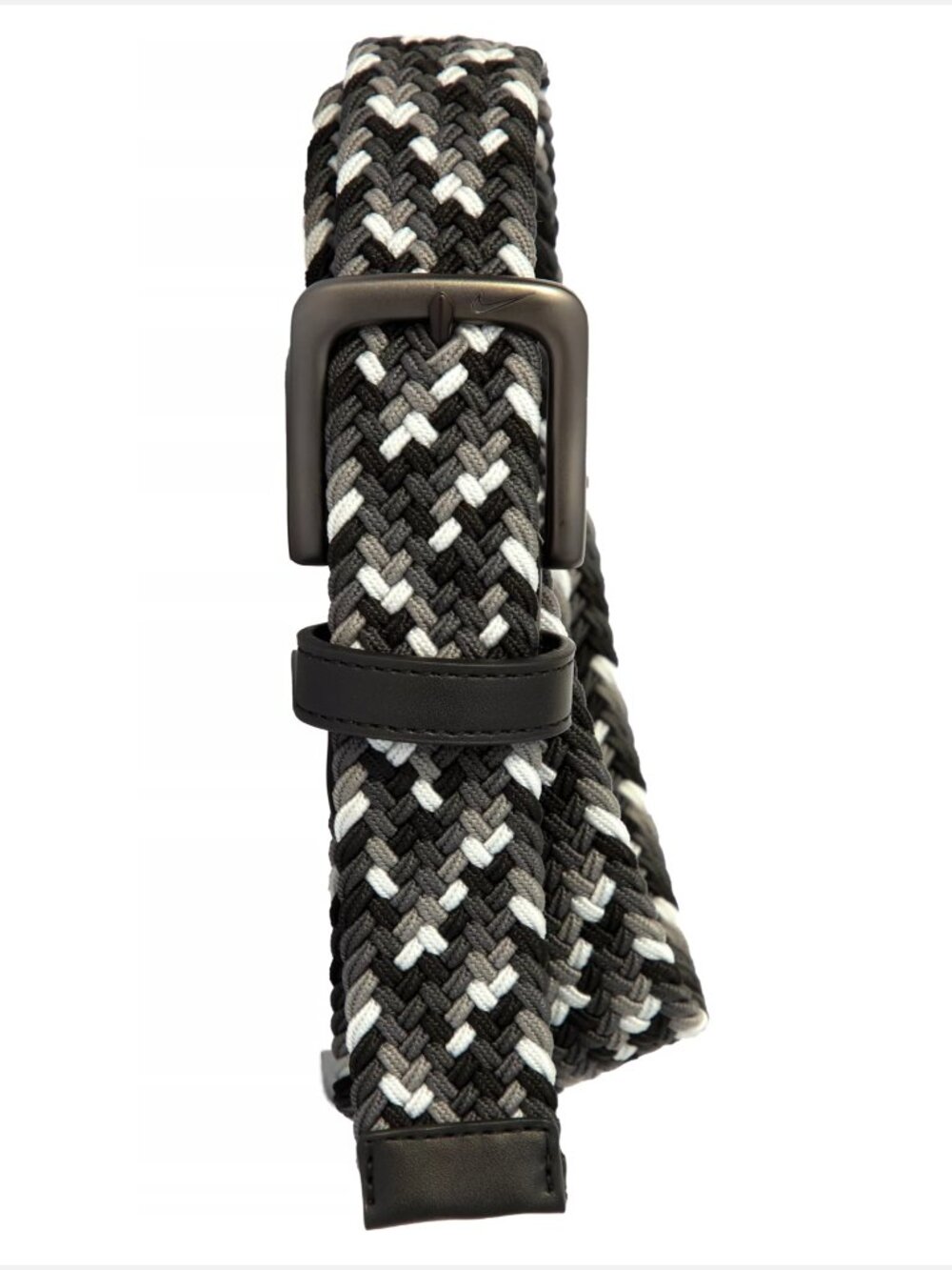 Nike G-Flex Gray & Black Stretch Woven Golf Belt Men US XL